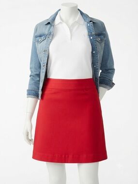 croft & barrow Red stretch skort